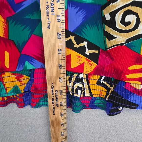 Graff Top Womens XL Abstract‎ Wearable Art Colorful Boxy Vintage USA 80 - Picture 5 of 10